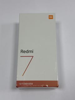 XIAOMI REDMI 7 32 GB SMARTPHONE IN BLACK. (WITH BOX & ALL ACCESSORIES). (SEALED UNIT). [JPTM115076]