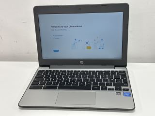 HP CHROMEBOOK 11 G5 16 GB LAPTOP IN GREY: MODEL NO 11-V051SA (WITH MAINS POWER CABLE). INTEL CELERON N3060 @ 1.60GHZ, 4 GB RAM, 11.6" SCREEN, INTEL HD GRAPHICS 400 [JPTM115044]