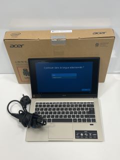 ACER SWIFT 1 64 GB LAPTOP IN GOLD: MODEL NO SF114-34 (BOXED WITH CHARGING CABLE, FRENCH). INTEL PENTIUM N6000 @ 1.10GHZ, 4 GB RAM, 14.0" SCREEN, INTEL UHD GRAPHICS [JPTM114959]