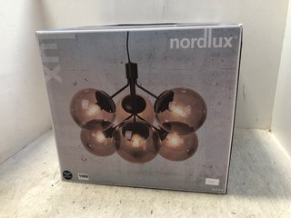 NORDLUX 6 GLOBE CEILING LIGHT WITH SMOKED GLASS GLOBES: LOCATION - AR5