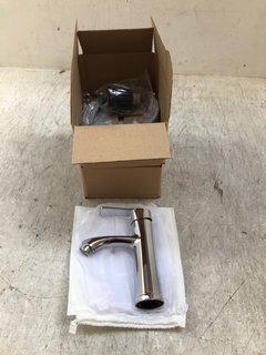 2 X SMALL CHROME SINGLE HOT/COLD TAPS WITH FITTINGS: LOCATION - AR6