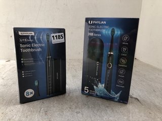 2 X PHYLIAN SONIC ELECTRIC TOOTHBRUSHES U15 SERIES & H8 SERIES: LOCATION - AR9