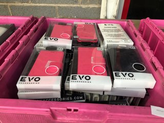 QTY OF EVO BLACK & PINK FAUX LEATHER FLIP CASES FOR IPHONE X: LOCATION - AR14