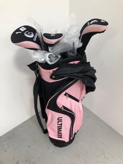 ULTIMATE PINK/BLACK GOLF BAG & CLUBS: LOCATION - A7