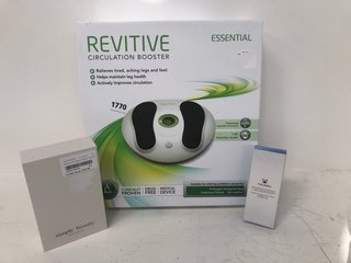 3 X ASSORTED ITEMS TO INCLUDE REVITIVE CIRCULATION BOOSTER: LOCATION - A2
