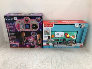 2 X ASSORTED CHILDRENS TOYS TO INCLUDE FISHER PRICE MIX AND LEARN DJ TABLE: LOCATION - D5