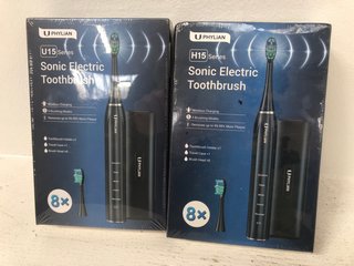 2 X PHYLIAN U15 SERIES SONIC ELECTRIC TOOTHBRUSHES: LOCATION - A1