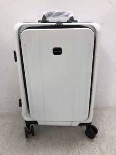 SMALL SIZE HARDSHELL TRAVEL SUITCASE IN WHITE: LOCATION - D6