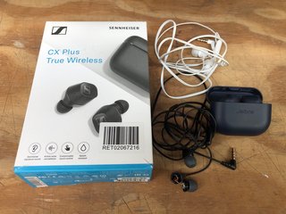 4 X ASSORTED EARBUD PACKS TO INCLUDE SENNHEISER CX PLUS TRUE WIRELESS EARBUDS: LOCATION - D11