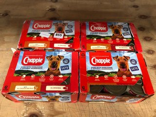 4 X PACKS OF CHAPPIES CHICKEN AND RICE WET DOG FOOD TINS BB: 12/25: LOCATION - B7