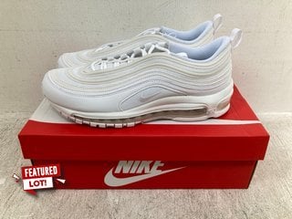 NIKE WOMENS AIR MAX 97 LACE UP TRAINERS IN WHITE SIZE: 8 RRP - £150: LOCATION - B8