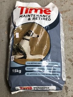TIME MAINTENANCE AND RETIRED GREYHOUND RACING DRIED DOG FOOD PACK 14KG: LOCATION - B12