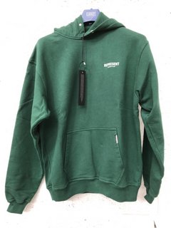 REPRESENT OWNERS CLUB HOODIE IN RACING GREEN SIZE: XS RRP - £160: LOCATION - B12