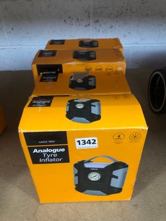 4 X ASSORTED TYRE INFLATORS TO INCLUDE ANALOGUE TYRE INFLATOR: LOCATION - BR20