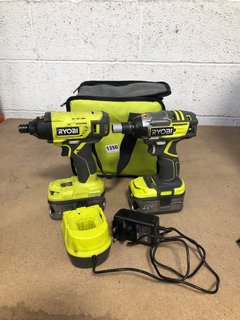 QTY OF ASSORTED RYOBI ONE+ TOOLS TO INCLUDE BRUSHLESS IMPACT DRIVER CORDLESS HAND TOOL: LOCATION - BR21