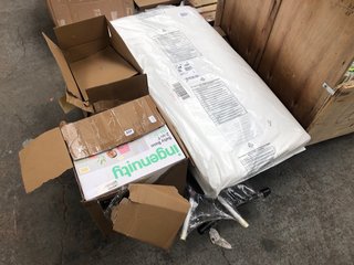 PALLET OF ASSORTED HOUSEHOLD ITEMS TO INCLUDE ADDIS AFFINITY IRONING BOARD AND INGENUITY BABY BASE 2-IN-1 BOOSTER SEAT: LOCATION - A6 (KERBSIDE PALLET DELIVERY)