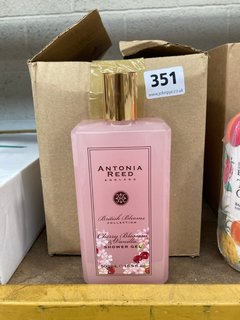 (COLLECTION ONLY) QTY OF ANTONIA REED ENGLAND BRITISH BLOOMS COLLECTION CHERRY BLOSSOM & VANILLA SHOWER GEL 500ML: LOCATION - BR9
