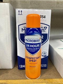 (COLLECTION ONLY) QTY OF MICROBAN 24 HOUR CITRUS SCENT DISINFECTANT SPRAY 400ML (PLEASE NOTE: 18+YEARS ONLY. ID MAY BE REQUIRED): LOCATION - BR9