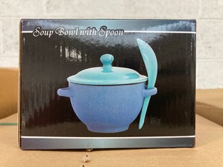 QTY OF SOUP BOWL WITH SPOON SETS: LOCATION - BR11