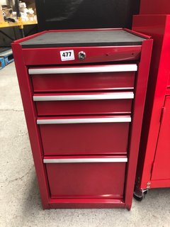 4 DRAWER SLIM TOOL CHEST IN RED: LOCATION - B1