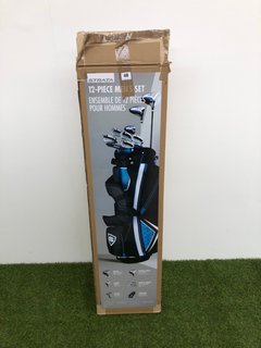 CALLAWAY STRATA GOLF SET TO INCLUDE CLUBS AND GOLF CADDY BAG IN BLACK AND BLUE - RRP £395: LOCATION - A1