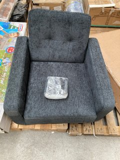 OSLO FABRIC ARMCHAIR IN SLATE GREY - RRP £199: LOCATION - A1