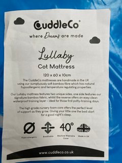 CUDDLECO LULLABY HYPOALLERGENIC MEMORY FOAM COT BED MATTRESS: LOCATION - A1