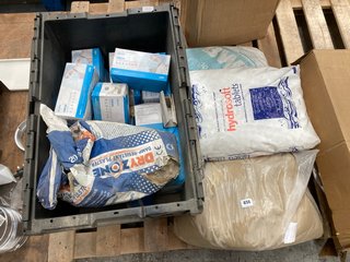 (COLLECTION ONLY) PALLET OF ASSORTED ITEMS TO INCLUDE DISPOSABLE FACE MASKS: LOCATION - B9