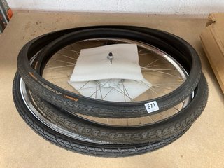QTY OF ASSORTED BIKE WHEEL RIMS AND TYRES: LOCATION - AR13