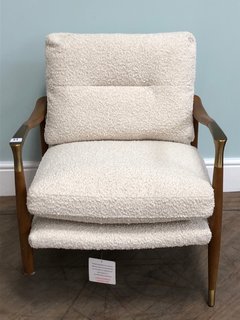 THEODORE ARMCHAIR IN NATURAL BOUCLE RRP - £995: LOCATION - D2