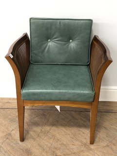 WILLOW DINING CHAIR IN GREEN LEATHER: LOCATION - D2