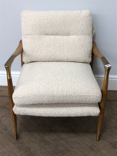 THEODORE ARMCHAIR IN BOUCLE FABRIC RRP - £995: LOCATION - D1