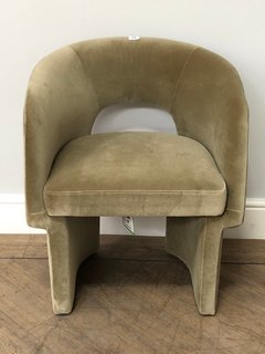 MORRELL DINING CHAIR IN SAGE VELVET RRP - £795: LOCATION - D1
