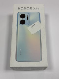 HONOR X7A 128 GB SMARTPHONE (ORIGINAL RRP - £109.99) IN TITANIUM SILVER: MODEL NO RKY-LX1 (WITH BOX & ALL ACCESSORIES) [JPTM115097] (SEALED UNIT) THIS PRODUCT IS FULLY FUNCTIONAL AND IS PART OF OUR P