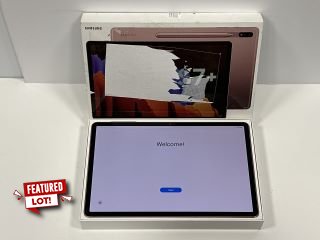 SAMSUNG GALAXY TAB S7+ 256 GB TABLET WITH WIFI IN MYSTIC BRONZE: MODEL NO SM-T970 (WITH BOX AND ALL ACCESSORIES) [JPTM113641] THIS PRODUCT IS FULLY FUNCTIONAL AND IS PART OF OUR PREMIUM TECH AND ELEC