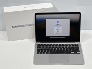 APPLE MACBOOK AIR (M1, 2020) 256 GB LAPTOP IN SILVER: MODEL NO A2337 (WITH BOX AND CHARGER) APPLE M1, 8 GB RAM, 13.3" SCREEN, APPLE M1 [JPTM114967] THIS PRODUCT IS FULLY FUNCTIONAL AND IS PART OF OUR