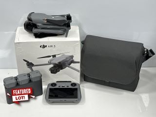 DJI AIR 3, FLY MORE COMBO (DJI RC 2) DRONE IN GREY: MODEL NO EB3WBC (WITH BOX & ACCESSORIES, SLIGHT COSMETIC MARKS ON FEET) [JPTM114881] THIS PRODUCT IS FULLY FUNCTIONAL AND IS PART OF OUR PREMIUM TE