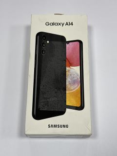 SAMSUNG GALAXY A14 64 GB SMARTPHONE IN BLACK: MODEL NO SM-A145R/DSN (WITH BOX & ALL ACCESSORIES) [JPTM115099] (SEALED UNIT) THIS PRODUCT IS FULLY FUNCTIONAL AND IS PART OF OUR PREMIUM TECH AND ELECTR