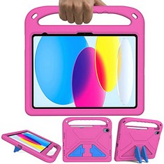 19 X GOZOPO KIDS CASE FOR IPAD 10TH GENERATION (10.9 INCH, 2022 RELEASE), LIGHTWEIGHT & SHOCKPROOF HANDLE STAND CASE COMPATIBLE WITH IPAD 10TH GENERATION 10.9 INCH 2022 -ROSE - TOTAL RRP £127: LOCATI