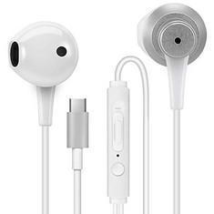 26 X MAS CARNEY USB C HEADPHONES TH4, BUILT-IN DIGITAL CHIPSET, MICROPHONE, AND REMOTE CONTROL, METAL EARPHONES COMPATIBLE WITH SAMSUNG, HUAWEI, OPPO, VIVO, HONOR, GOOGLE PIXEL SMARTPHONES, AND IPADS