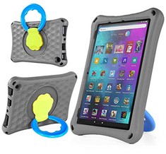 36 X ALL-NEW 10 & 10 PLUS TABLET CASE,LIGHT WEIGHT SHOCK PROOF HANDLE STAND KIDS FRIENDLY CASE.(INCOMPATIBLE WITH IPAD SAMSUNG).(GRAY) - TOTAL RRP £510: LOCATION - B RACK