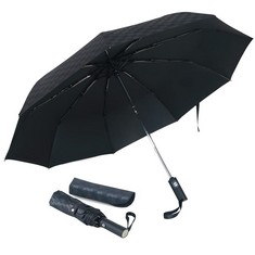 10 X ELIFEACC UMBRELLA COMPACT, WINDPROOF, AND STYLISH - SUITABLE FOR BOTH MEN AND WOMEN WITH AUTO FOLDING AND FAST DRYING TECHNOLOGY FOR TRAVEL (BLACK COATING) - TOTAL RRP £150: LOCATION - B RACK