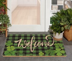 QTY OF ASSORTED ITEMS TO INCLUDE ST PATRICK'S DAY WELCOME PLAID DOORMAT. 17 INCH. TOTAL RRP £250: LOCATION - C RACK