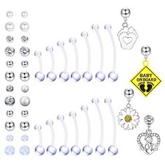 QTY OF ASSORTED ITEMS TO INCLUDE PLASTIC PREGNANCY BELLY BUTTON BAR. TOTAL RRP £212: LOCATION - C RACK