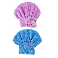30 X LNJBABAO 2 PCS MICROFIBER HAIR DRYING TOWELS, ULTRA ABSORBENT HAIR DRYING CAP BOWKNOT HAIR TURBAN TOWEL FOR WOMEN ADULTS OR GIRLS TO DRY HAIR - TOTAL RRP £150: LOCATION - A RACK