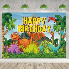 35 X DINOSAURS BACKDROP DINOSAUR VOLCANIC PHOTOGRAPHY BACKDROPS DINOSAUR PARK THEME BIRTHDAY BACKGROUND FOR KIDS BOY GIRL BABY SHOWER TROPICAL JUNGLE PARTY DECORATIONS PHOTO PROPS 8X6FT - TOTAL RRP £