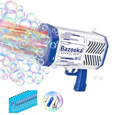7 X BUBBLE GUN BAZOOKA ROCKET AUTOMATIC BLOWER MACHINE NO DIP FOR TODDLERS KIDS AGES 3-8 ADULTS GIRLS BOYS WEDDING PARTY WITH LIGHTS REFILL SOLUTION SOAP DINOSAUR PINK BLUE - TOTAL RRP £117: LOCATION