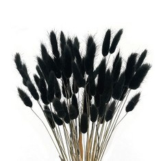 17 X JKDHJK 50 STICKS PAMPAS GRASS DRIED FLOWERS NO ODOR NEVER WITHER DRIED FLOWERS BOUQUET BOHO DECOR EXTRA FLUFFY DECORATIVE HOME ACCESSORIES (BLACK) - TOTAL RRP £140: LOCATION - F RACK