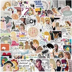 148 X SINGER STICKERS DECAL 50PCS, WATERPROOF DURABLE TRENDY VINYL LAPTOP DECAL STICKERS PACK FOR TEENS, WATER BOTTLES, COMPUTER, TRAVEL CASE - TOTAL RRP £420: LOCATION - H RACK