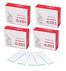 8 X WANGCL 200 PCS PRECLEANED MICROSCOPE SLIDES GROUND EDGE GLASS SLIDES FOR BIOLOGICAL EDUCATION STUDENT LABORATORIES -1"X3" - TOTAL RRP £113: LOCATION - A RACK